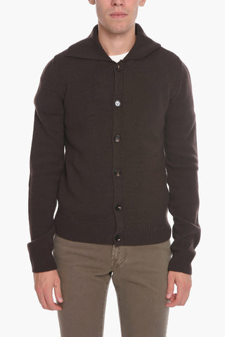 Cardigan COSY in Lana con Collo a Polo