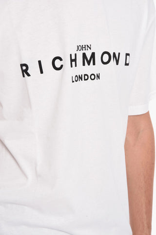 Crew-neck T-Shirt with Contrasting Logo