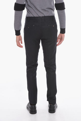Pantaloni Super Slim Fit In Lana Vergine