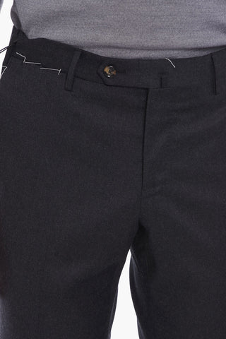 Pantaloni Super Slim Fit In Lana Vergine