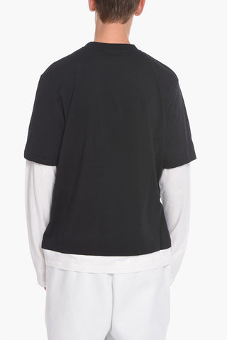 Long Sleeve CARIBBEAN COUTURE Crew-neck T-Shirt with Contrasting Details