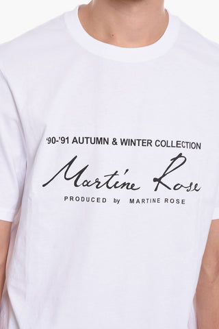 Solid Color Crew-neck T-Shirt with Contrasting Print