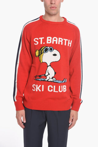 PEANUTS Crew-Neck SNOOPY Sweater with Maxi Embroidery