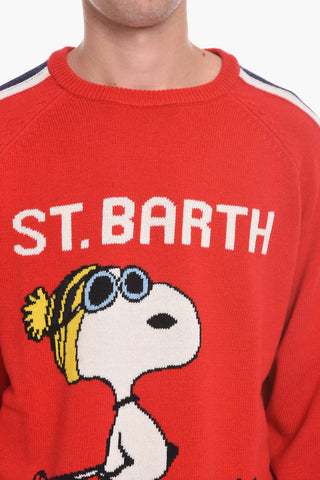 PEANUTS Crew-Neck SNOOPY Sweater with Maxi Embroidery