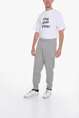 Solid Color Loose Fit Joggers with Fleeced Inner