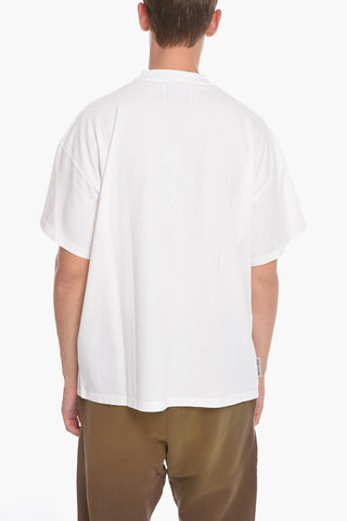 T-Shirt Girocollo con Stampa a Contrasto