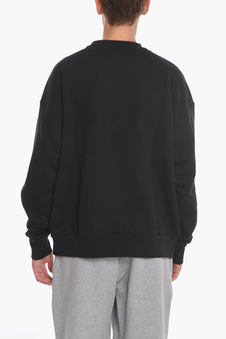 Brushed Cotton Crew-neck Sweatshirt with Printed Dolphins