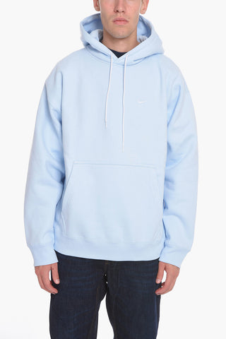 Fleeced-Cotton Hoodie With Patch Pocket