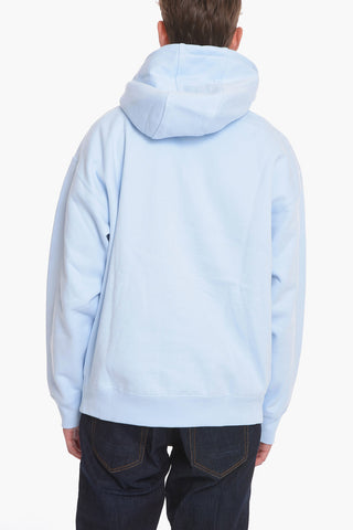 Fleeced-Cotton Hoodie With Patch Pocket
