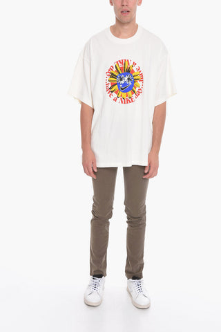 Cotton Crew-Neck T-shirt with Have a Nike Day Print