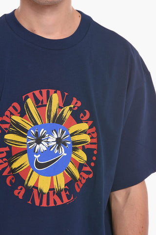 T-Shirt Girocollo Stampata sul Fronte