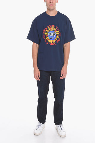T-Shirt Girocollo Stampata sul Fronte