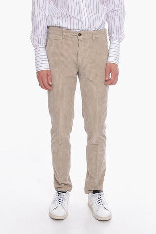 Pantaloni Chino in Velluto a Coste