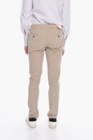Pantaloni Chino in Velluto a Coste