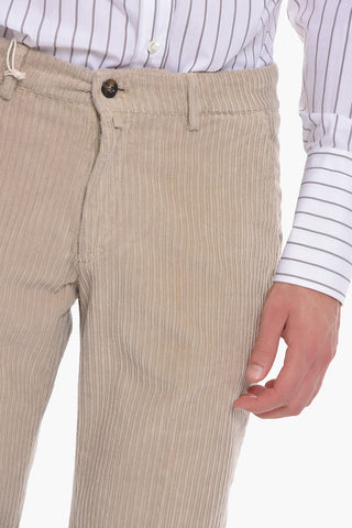 Pantaloni Chino in Velluto a Coste
