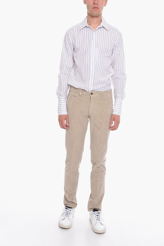 Pantaloni Chino in Velluto a Coste