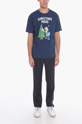 DISNEY Front Printed CHRISTMAS MOOD Crew-neck T-Shirt