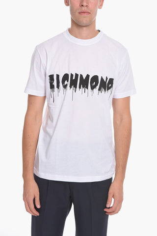 T-Shirt Girocollo con Logo Stampato a Contrasto
