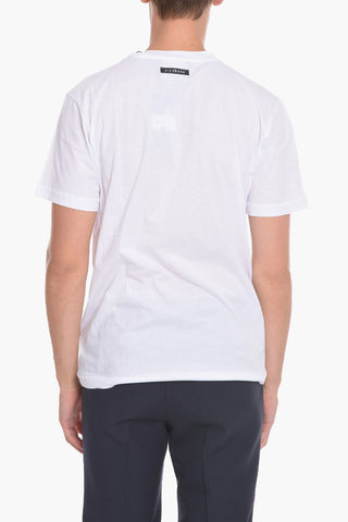 T-Shirt Girocollo con Logo Stampato a Contrasto