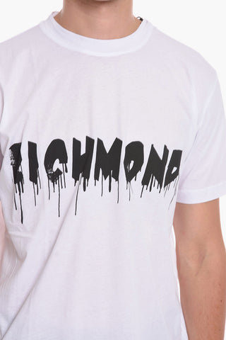 T-Shirt Girocollo con Logo Stampato a Contrasto