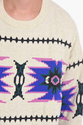 Pullover Foderato MALDENY con Motivo Chevron