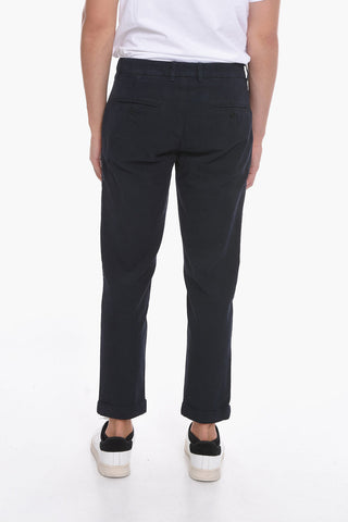 Pantaloni a 1 Pince in Tinta Unita con Passanti