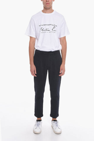 Pantaloni a 1 Pince in Tinta Unita con Passanti