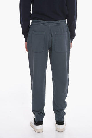 Buttoned Vintage Dyed Cotton Sweatpants
