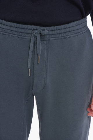 Buttoned Vintage Dyed Cotton Sweatpants