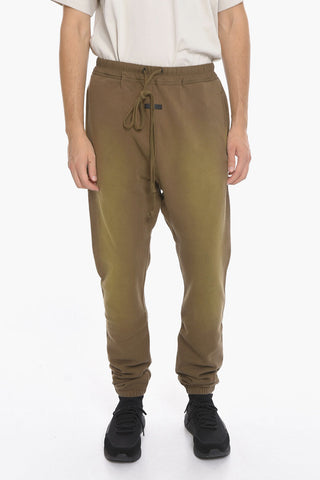Low-Waist Fleeced-Cotton Joggers