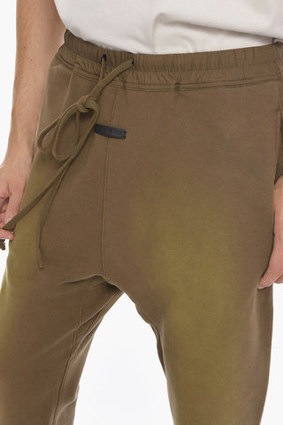 Low-Waist Fleeced-Cotton Joggers