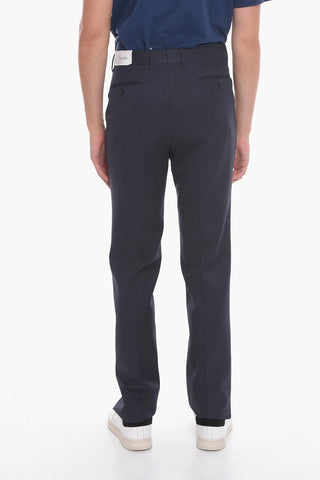 Twill Double Pleat Pants with Hidden Closure