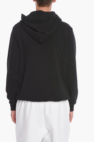 Brushed Cotton Hoodie with Front Print and Patches Detail
