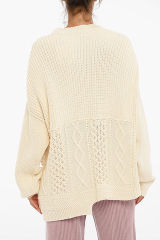 Braided Crewneck Asymmetric Jumper
