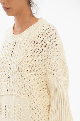 Braided Crewneck Asymmetric Jumper