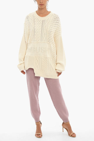 Braided Crewneck Asymmetric Jumper