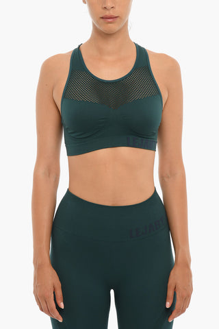 Logo Print Sleeveless Cropped Top