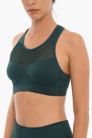 Logo Print Sleeveless Cropped Top