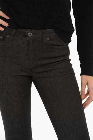 Solid Color MARTEN Jeans with Belt Loops 13cm