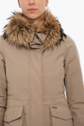 Solid Color SEYMOUR Jacket with Removable Inner Down Jacket and Real Fur Detail