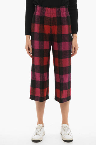Pantaloni Gaucho a Quadri Buffalo con Elastico in Vita