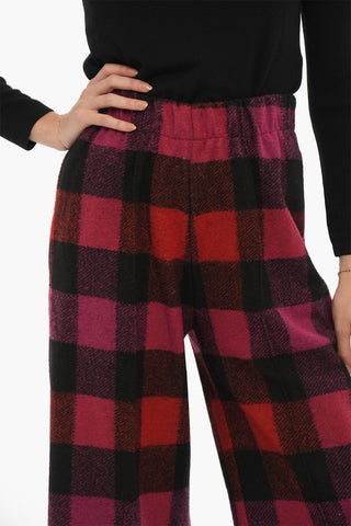 Pantaloni Gaucho a Quadri Buffalo con Elastico in Vita