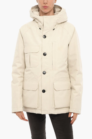 Solid Color GTX MOUNTAIN  Down Jacket with Hidden Closure