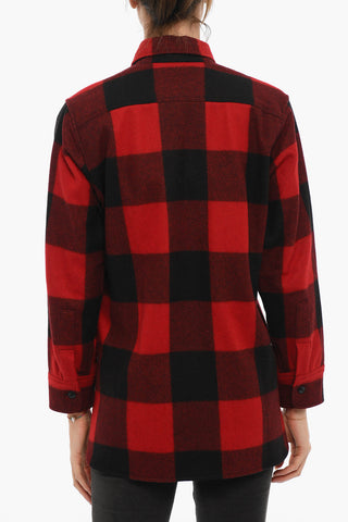 Overshirt in Misto Lana a Quadri Buffalo con Doppio Taschino
