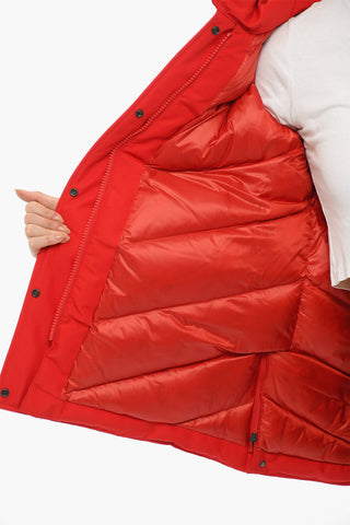 Solid Color SARANAC Down Jacket with Real Fur on the Hood