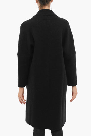 Maxi Cardigan Open Front con Tasche ad Aletta