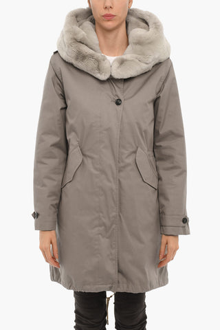 Padded LITERARY REX Parka with Real Fur Detail