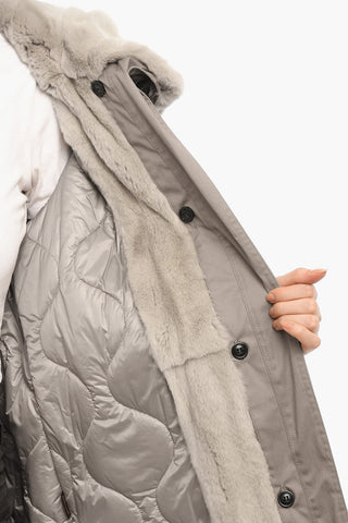 Padded LITERARY REX Parka with Real Fur Detail