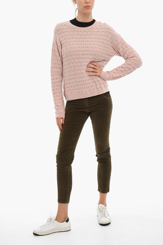 Maglia Girocollo in Lana E Cashmere