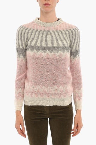 Maglia Girocollo in Misto Mohair